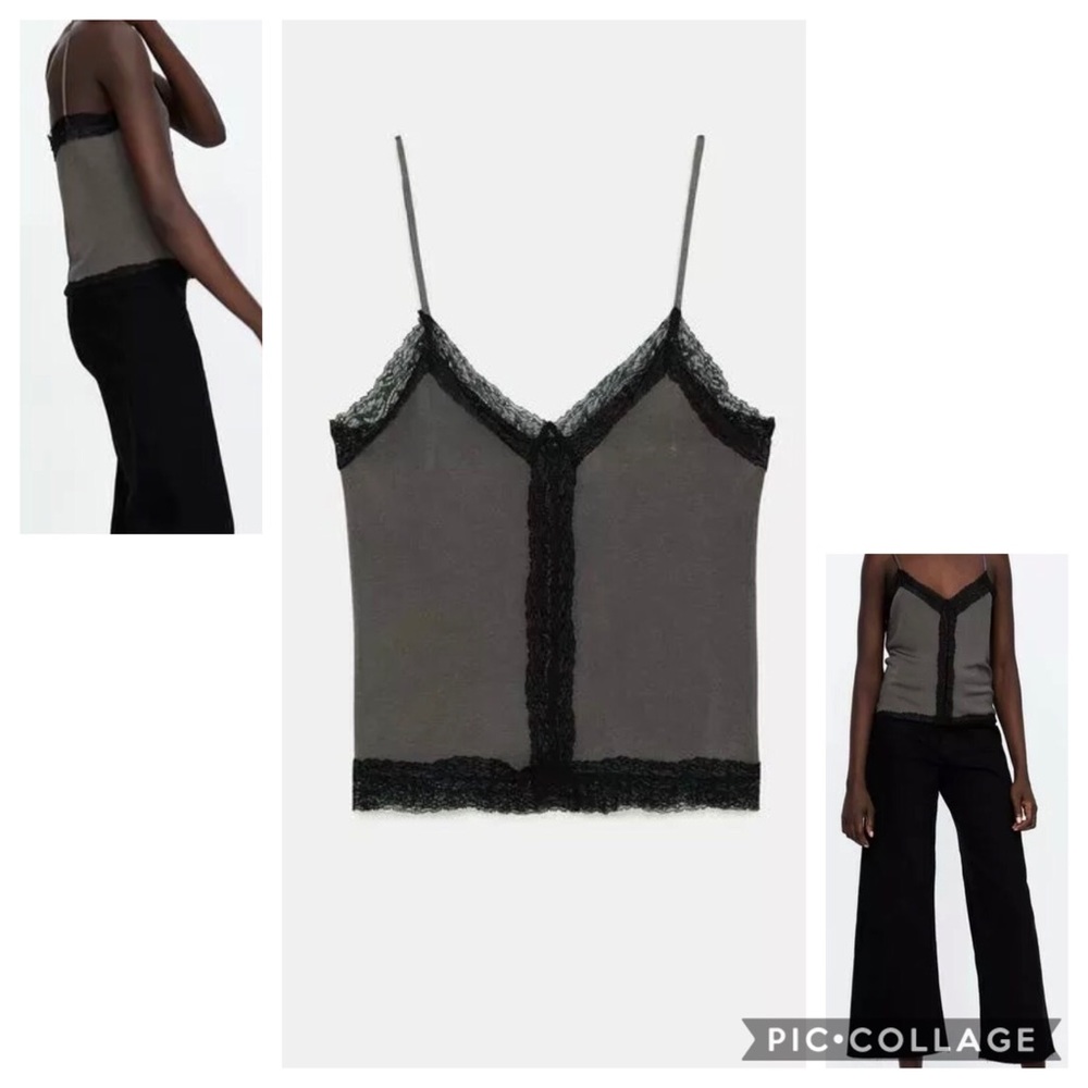 COPY - ZARA KNIT SPAGHETTI STRAP TOP Sz M